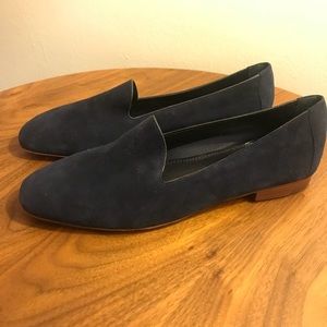 Mansur Gavriel Suede Loafers Nvy 10mm 36.5 6.5 NWB